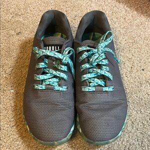 NOBULL Gray and Teal Athletic Shoes